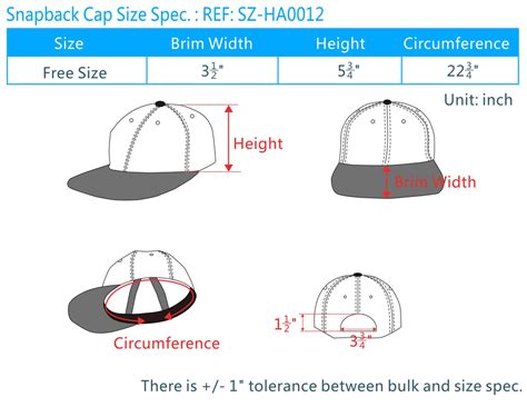 Cap Size Chart Singapore