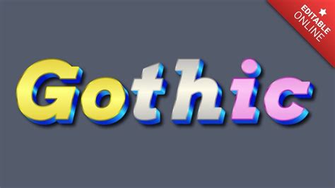 Gothic Glossy Font Text Effect Generator