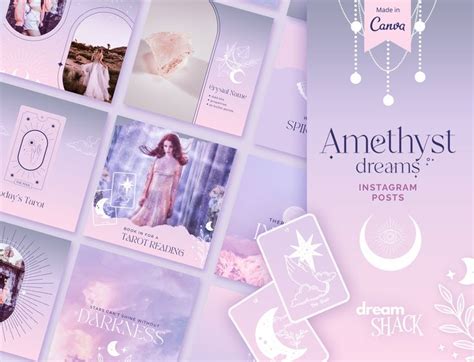 Mystical Instagram Post Templates Spiritual Instagram Templates Canva