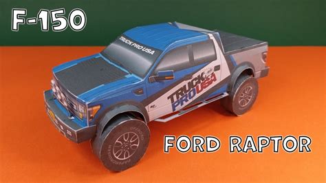 How To Make Ford F150 Raptor From Paper F 150 Raptor Paper Creations Paper Craft Car Easy