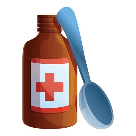 Healthcare Cough Syrup Icon Cartoon Style Vector Art At Vecteezy