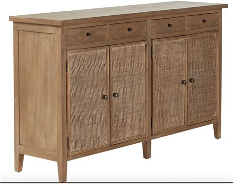 Balabac Rattan Sideboard Natural In 2020 Rattan Wooden Tops