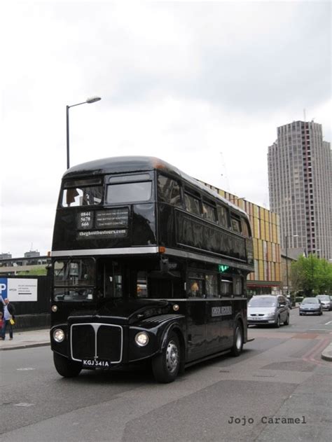 London Black Double Decker Bus In South Bank Photographed By Jojo Caramel