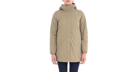 K Way Sophie Micro Ripstop Marmotta Jacket In Natural Lyst UK