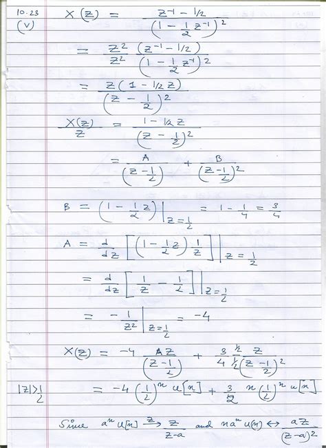 Finding inverse Z Transform - Mathematics Stack Exchange