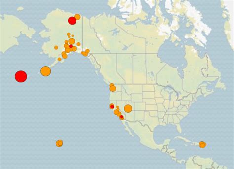 Global Incident Map Earthquakes Past Month