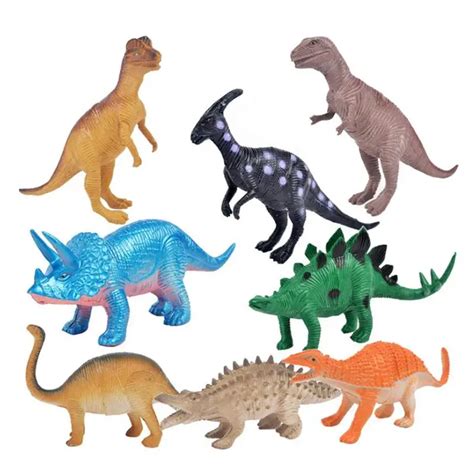 8pcs Plastic Dinosaur Realistic Toy Animals Figures Lifelike Dinosaurs