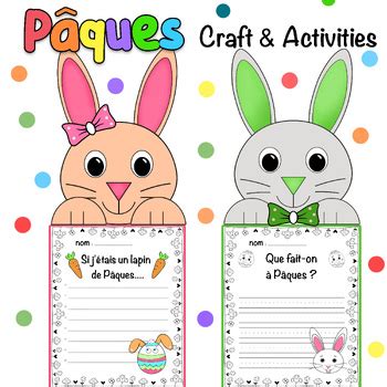 French Easter Craft And Writing Spring Activities P Ques Tpt