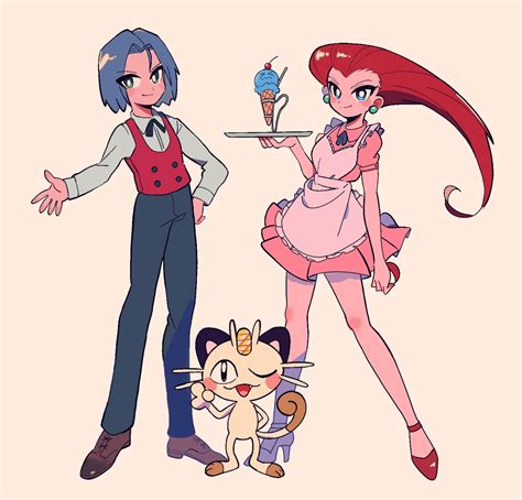 Jessie James Meowth And Wobbuffet Pokemon And 1 More Drawn By