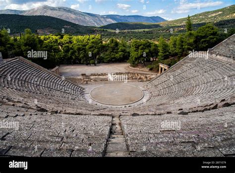 The theater of Epidaurus in Epidaurus Stock Photo - Alamy