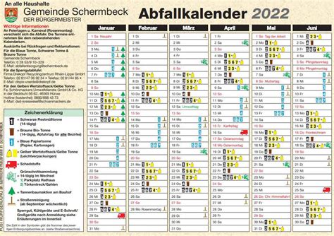 Abfallkalender Der Gemeinde Schermbeck 2022 Ist Jetzt Online