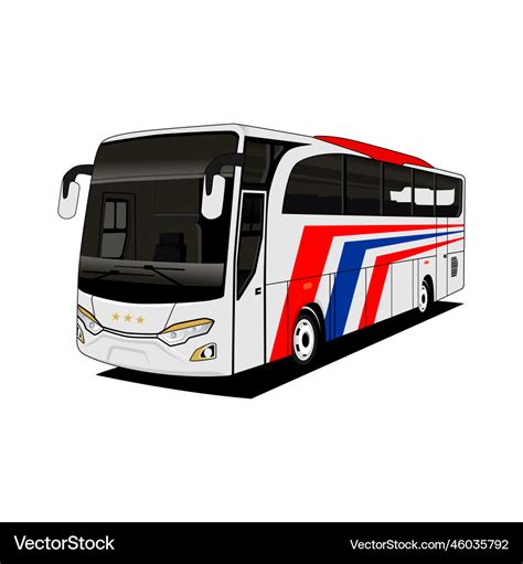 Inter-city transportation bus in indonesia Vector Image