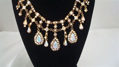 Vintage Ab Rhinestone Teardrop Dangles Ab Chatons Textured Gold Dangle