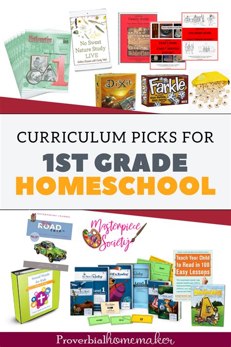 Our 1st Grade Homeschool Curriculum Choices Proverbial Homemaker