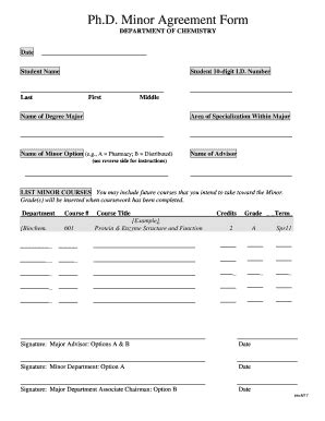 Fillable Online MINOR AGREEMENT FORM INSTRUCTIONS Fax Email Print