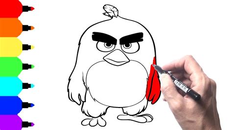 How To Draw Red From The Angry Birds Movie Youtube