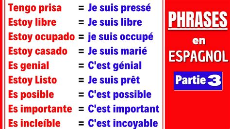 Les Phrases Simples Et Faciles En Espagnol Apprendre Lespagnol De