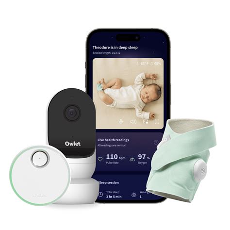 Owlet Dream Duo 2 Baby Monitor FDA Cleared Dream Sock HD WiFi Cam