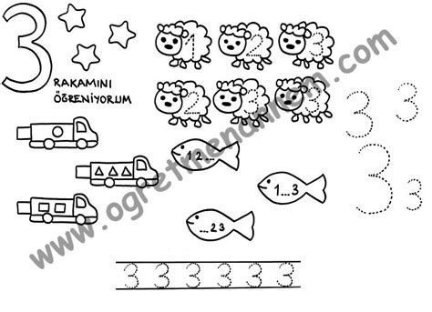 tatlı etkileri verimlilik okul öncesi 3 rakamı boyama sayfası