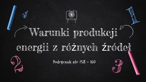 Warunki Produkcji Energii Z R Nych R De