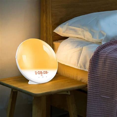 LED Radio Réveil réveil Matin Lumineux Lampe avec Effets Lumineux