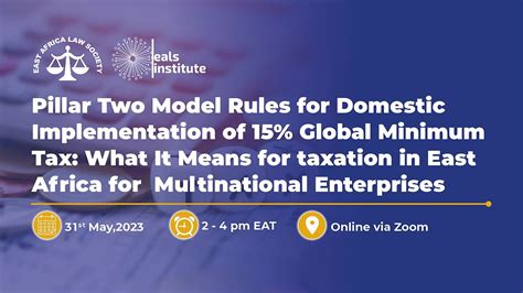 Pillar Two Model Rules For Domestic Implementation Of 15 Global Minimum Tax Youtube