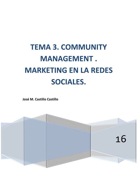 Community Management Marketing En Las Redes Sociales Pdf