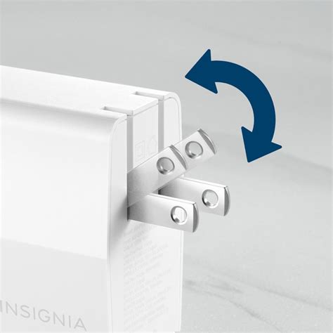 Insignia W Dual Port Usb C Foldable Compact Wall Charger Kit For