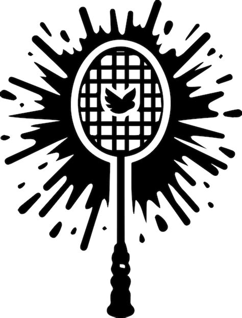 Jump Smash Badminton Vintage Minimalist Racket And Shuttlecock Logo