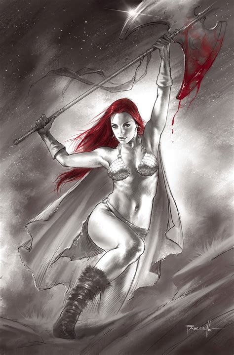 Red Sonja Black White Red Parrillo Virgin Cover Fresh Comics