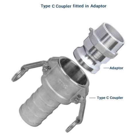 Amfit Ss Camlock Coupling Inch Hose Type C Coupler Industrial Estores