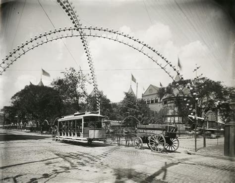 Cincinnati Ohio 1888 A Horse Drawn Streetcar Arrives At The