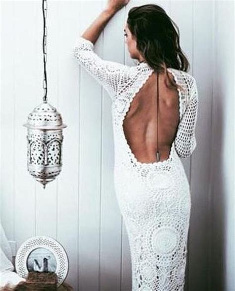 Crochet Open Back Maxi Dress Pattern Pdf For Women Boho Etsy