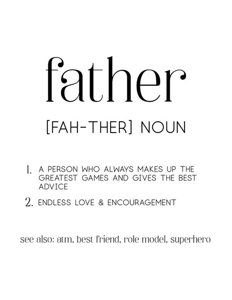 Father Definition Printable | Father's Day Gift Idea | Simply Being Mommy