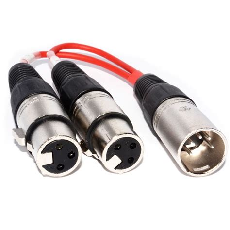 Kenable DMX 5 Pin Plugs To Twin XLR 3 Pin Sockets Splitter Adapter