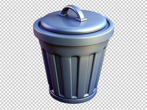 Premium PSD 3d Realistic Trash Can