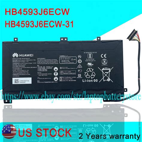 New Hb J Ecw Battery For Huawei Matebook Wrt W Wx