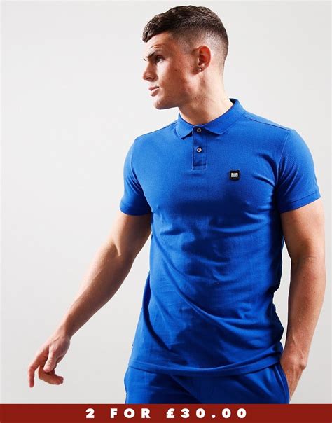 Weekend Offender Barnum Polo Shirt Cobalt Terraces Menswear