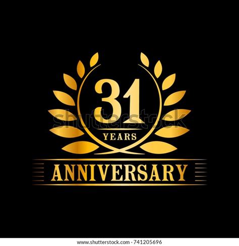 Vector De Stock Libre De Regalías Sobre 31 Years Anniversary Logo Template741205696