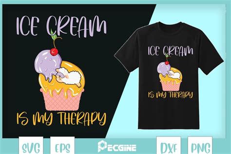 Ice Cream Is My Therapy Ice Cream Graphic By Pecgine · Creative Fabrica