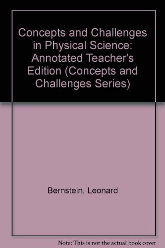 Concepts And Challenges In Physical Science Annotated Teachers