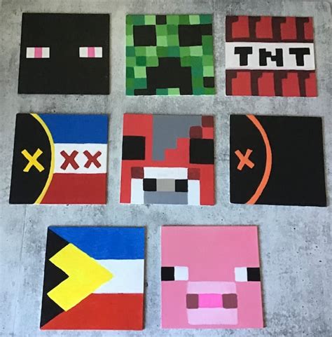 Minecraft Paintings Etsy