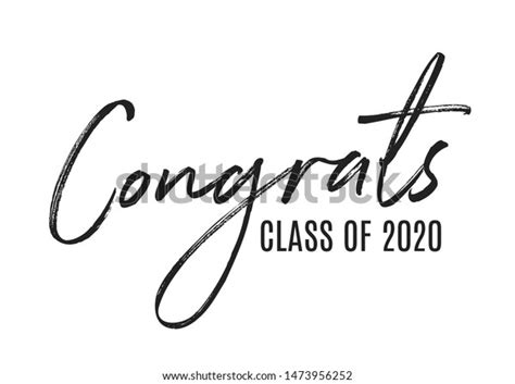 Congratulations Class 2020 Vector Text Icon Stock Vector Royalty Free 1473956252