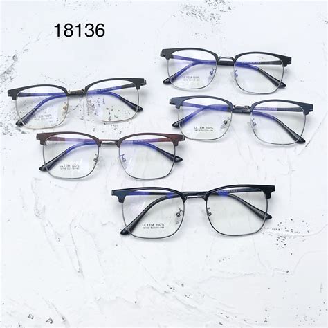 Gentleman High Quality Ultem Eyeglass Metal Optical Half Rim Frame