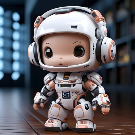 Premium Photo A Cute Kawaii Robot With 3d Max Modeling Style