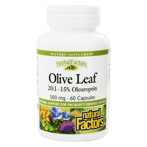 Natural Factors Olive Leaf Extract 500 Mg 60 Capsules