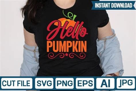 Hello Pumpkin Svg Cut File Graphic By Gatewaydesign Creative Fabrica