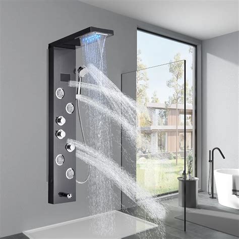 Oulantron Shower Panel Tower LED Shower Panel Tower System With Body