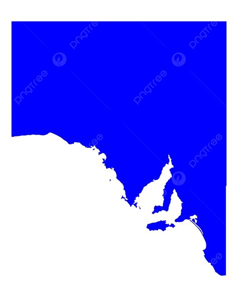 Map Of South Australia Cartography Isolated Line Vector Cartography