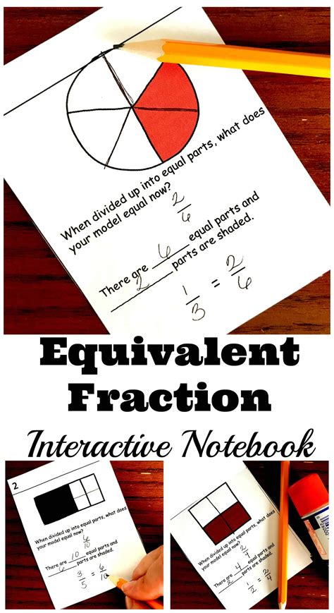 Equivalent Fractions Interactive Notebook Free Printable